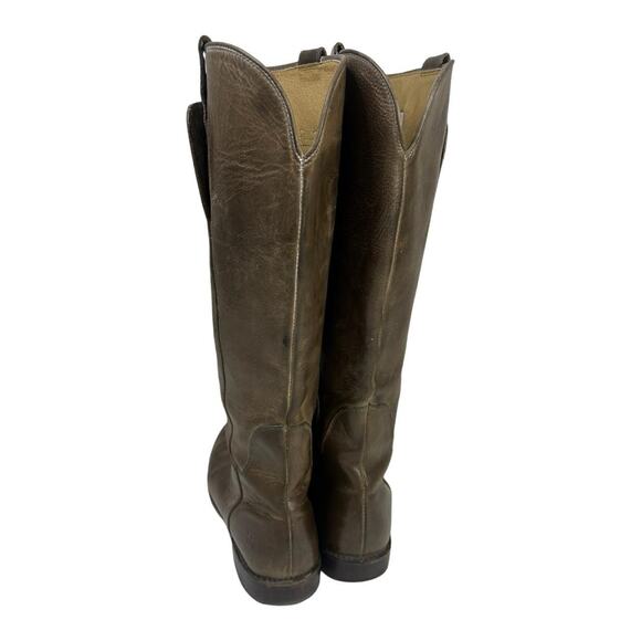 Frye boots riding made in Italy sz US W 8.5 green brown - Picture 6 of 8